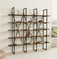 Etajeră Trendy Beylerbeyi Black/Walnut 160x160x26cm GTR000529