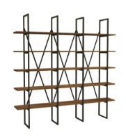 Etajeră Trendy Beylerbeyi Black/Walnut 160x160x26cm GTR000529 imaginea #3 — magazin online Desire.md