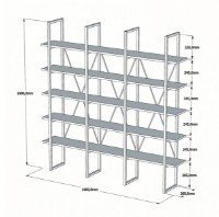 Etajeră Trendy Beylerbeyi Black/Walnut 160x160x26cm GTR000529 imaginea #4 — magazin online Desire.md