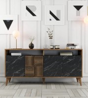 Dulăpior Trendy Milan 160 Walnut/Black Marble 160x78x35cm GTR001169