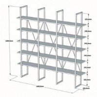Etajeră Trendy Beylerbeyi Black/White 160x160x26cm GTR000530 imaginea #4 — magazin online Desire.md