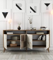 Dulăpior Trendy Milan 160 Walnut/White Marble 160x78x35cm GTR001172 imaginea #3 — magazin online Desire.md