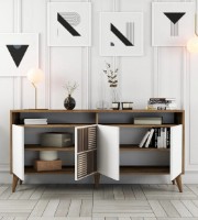 Dulăpior Trendy Milano 160 Walnut/White 160x78x35cm GTR001171 imaginea #3 — magazin online Desire.md