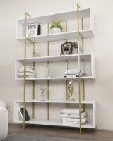 Etajeră Trendy Bruti White/Gold 120x180x29.6cm GTR006067 imaginea #1 — magazin online Desire.md