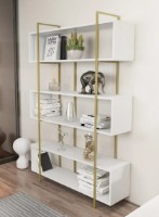 Etajeră Trendy Bruti White/Gold 120x180x29.6cm GTR006067 imaginea #3 — magazin online Desire.md