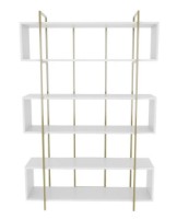 Etajeră Trendy Bruti White/Gold 120x180x29.6cm GTR006067 imaginea #5 — magazin online Desire.md