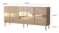 Dulăpior Trendy Milano Bronze/Gold 180x80x40cm GTR001215 imaginea #4 — magazin online Desire.md