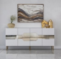 Dulăpior Trendy Milano White/Gold 180x80x40cm GTR001210