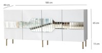 Dulăpior Trendy Milano White/Gold 180x80x40cm GTR001210 imaginea #4 — magazin online Desire.md