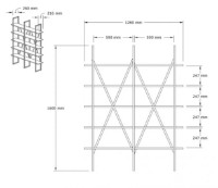 Etajeră Trendy Burgaz Black/Walnut 160x126x26cm GTR000523 imaginea #4 — magazin online Desire.md