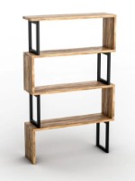 Etajeră Trendy Ceylan Black/Walnut 128x80x22cm GTR000475 imaginea #3 — magazin online Desire.md