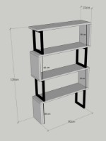 Etajeră Trendy Ceylan Black/Walnut 128x80x22cm GTR000475 imaginea #4 — magazin online Desire.md