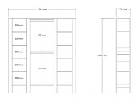 Etajeră Trendy City White 161x180x34cm GTR005844 imaginea #4 — magazin online Desire.md