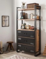 Etajeră Trendy Cosmo Cortex Black/Pin Atlantic 180x90x35cm GTR000546