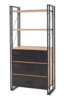 Etajeră Trendy Cosmo Cortex Black/Pin Atlantic 180x90x35cm GTR000546 imaginea #3 — magazin online Desire.md