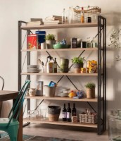 Etajeră Trendy Cosmo Fix Black/Pin Atlantic 180x130x35cm GTR000544 imaginea #2 — magazin online Desire.md