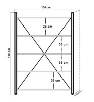 Etajeră Trendy Cosmo Fix Black/Pin Atlantic 180x130x35cm GTR000544 imaginea #5 — magazin online Desire.md