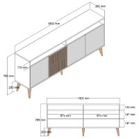 Dulăpior Trendy Milano Walnut/Anthracit 180x78x35cm GTR001175 imaginea #4 — magazin online Desire.md