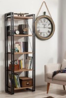 Etajeră Trendy Cosmo Penta Black/Pine Atlantic 180x60x35cm GTR000541