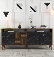 Dulăpior Trendy Milano Walnut/Black Marble 180x78x35cm GTR001176 imaginea #1 — magazin online Desire.md