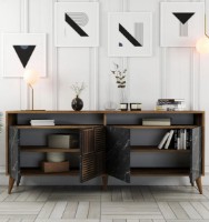Dulăpior Trendy Milano Walnut/Black Marble 180x78x35cm GTR001176 imaginea #2 — magazin online Desire.md