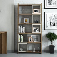 Etajeră Trendy Cutie Walnut/Cream 170x80x22cm GTR000443 imaginea #3 — magazin online Desire.md