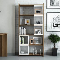 Etajeră Trendy Cutie Walnut/White 170x80x22cm GTR000444 imaginea #3 — magazin online Desire.md