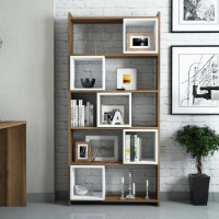 Etajeră Trendy Cutie Walnut/White 170x80x22cm GTR000444 imaginea #5 — magazin online Desire.md