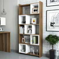 Etajeră Trendy Cutie Walnut/White 170x80x22cm GTR000444