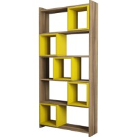 Etajeră Trendy Cutie Walnut/Yellow 170x80x22cm GTR000445 imaginea #2 — magazin online Desire.md