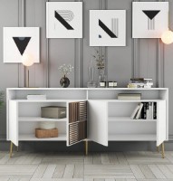 Dulăpior Trendy Milano White/Gold 180x77.6x35cm GTR001194 imaginea #2 — magazin online Desire.md