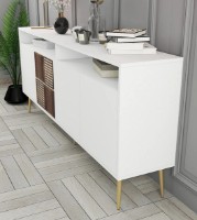 Dulăpior Trendy Milano White/Gold 180x77.6x35cm GTR001194 imaginea #3 — magazin online Desire.md