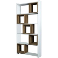 Etajeră Trendy Cutie White/Walnut 170x80x22cm GTR000447 imaginea #2 — magazin online Desire.md