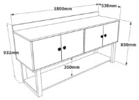 Dulăpior Trendy MN04-BA Walnut/Anthracit 180x93x85cm GTR001208 imaginea #4 — magazin online Desire.md