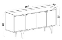 Dulăpior Trendy Navi Travertin 150x80x40cm GTR006281 imaginea #3 — magazin online Desire.md