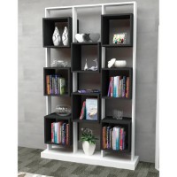 Etajeră Trendy Edge White/Black 188x120x29.5cm GTR006059
