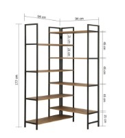 Etajeră Trendy Edra Rafix Pine Atlantic/Black 177x94x94cm GTR006079 imaginea #7 — magazin online Desire.md