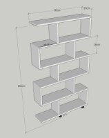 Etajeră Trendy Elif White 90x156x20cm GTR000477 imaginea #4 — magazin online Desire.md