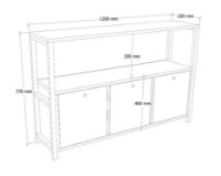 Dulăpior Trendy Nero V2 Pine Atlantic/Black 120x75x30cm GTR006241 imaginea #6 — magazin online Desire.md