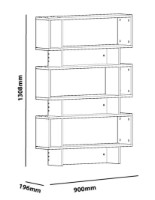 Etajeră Trendy Elze White 130.8x90x19.6cm GTR006007 imaginea #3 — magazin online Desire.md