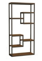 Etajeră Trendy Emina Black/Walnut 182x85x29cm GTR006056 imaginea #3 — magazin online Desire.md