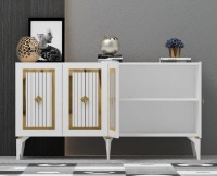 Dulăpior Trendy Nora White/Gold 150x79x40cm GTR006286 imaginea #3 — magazin online Desire.md
