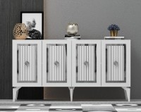 Dulăpior Trendy Nora White/Silver 150x79x40cm GTR006287