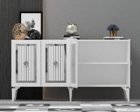Dulăpior Trendy Nora White/Silver 150x79x40cm GTR006287 imaginea #3 — magazin online Desire.md