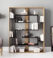 Стеллаж Trendy Esteban Oak/Black 120x156x22cm GTR006026 фото №2 — интернет-магазин Desire.md