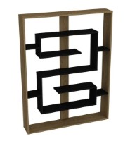 Стеллаж Trendy Esteban Oak/Black 120x156x22cm GTR006026 фото №3 — интернет-магазин Desire.md