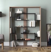 Etajeră Trendy Esteban Walnut/Black 120x156x22cm GTR006027 imaginea #2 — magazin online Desire.md