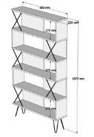 Etajeră Trendy Extra Cream/Black 167.3x90x22cm GTR000453 imaginea #4 — magazin online Desire.md