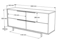 Dulăpior Trendy ON3-SU Walnut/Oak 160x74.3x44.5cm GTR001207 imaginea #4 — magazin online Desire.md