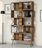 Etajeră Trendy Extra Walnut/Black 167.3x90x22cm GTR000455 imaginea #2 — magazin online Desire.md